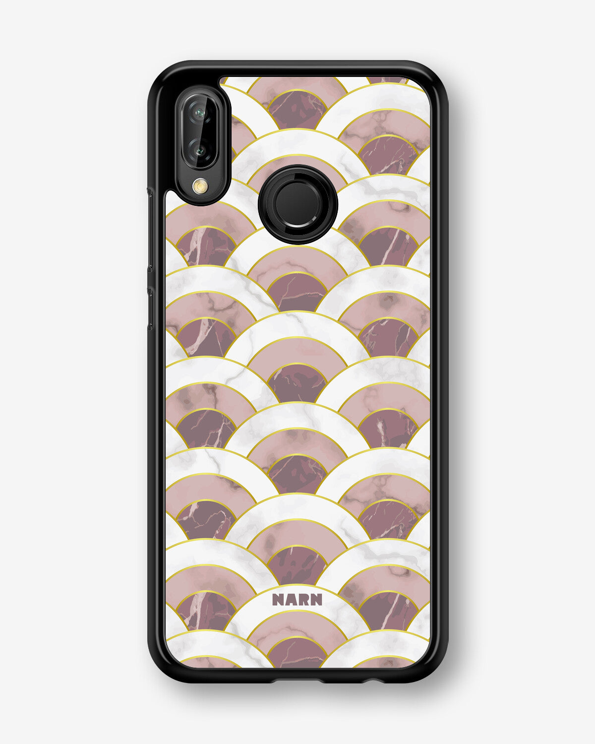 Huawei P20 Lite Hard Case – Pink Marble Waves - View 1
