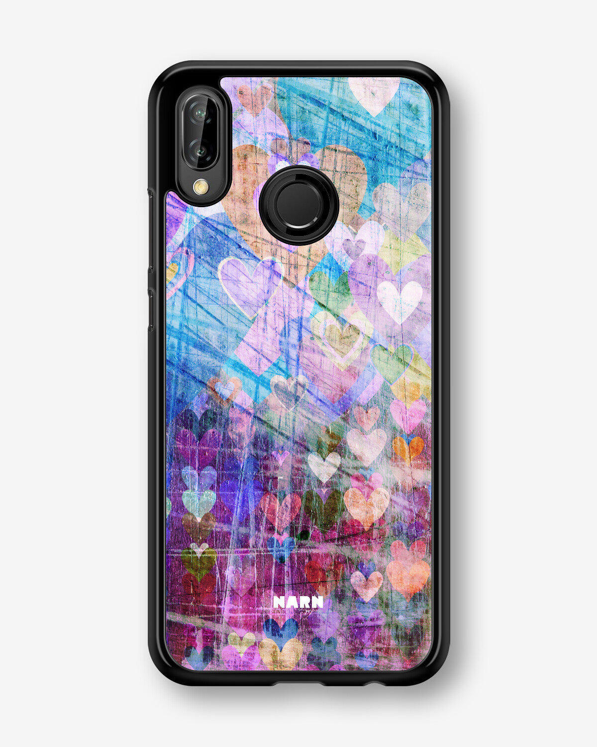Huawei P20 Lite Hard Case – Purple Hearts - View 1