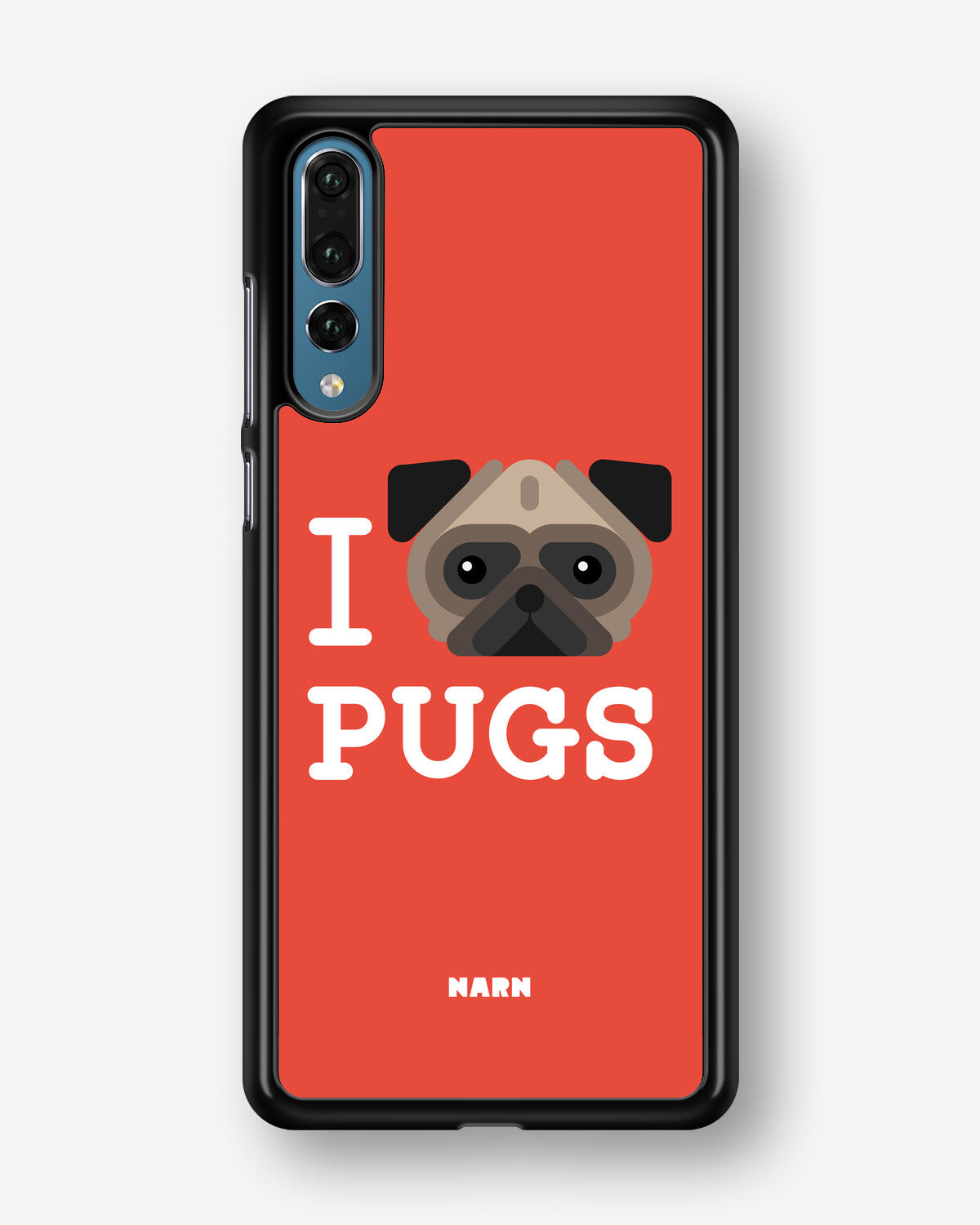 Huawei P20 Pro Hard Case – I Love Pugs - View 1