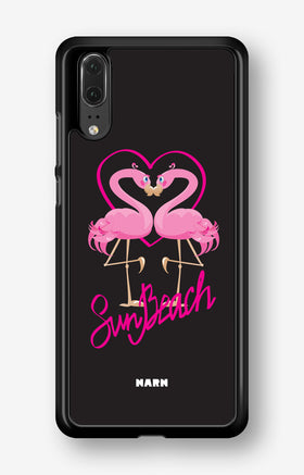 Huawei P20 Hard Case – Beach Flamingo - View 1