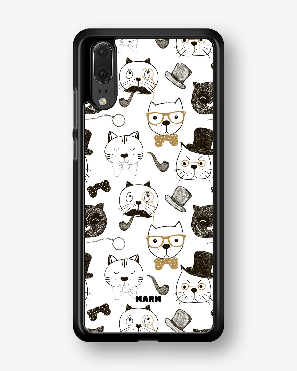 Huawei P20 Hard Case – Cartoon Cats - View 1