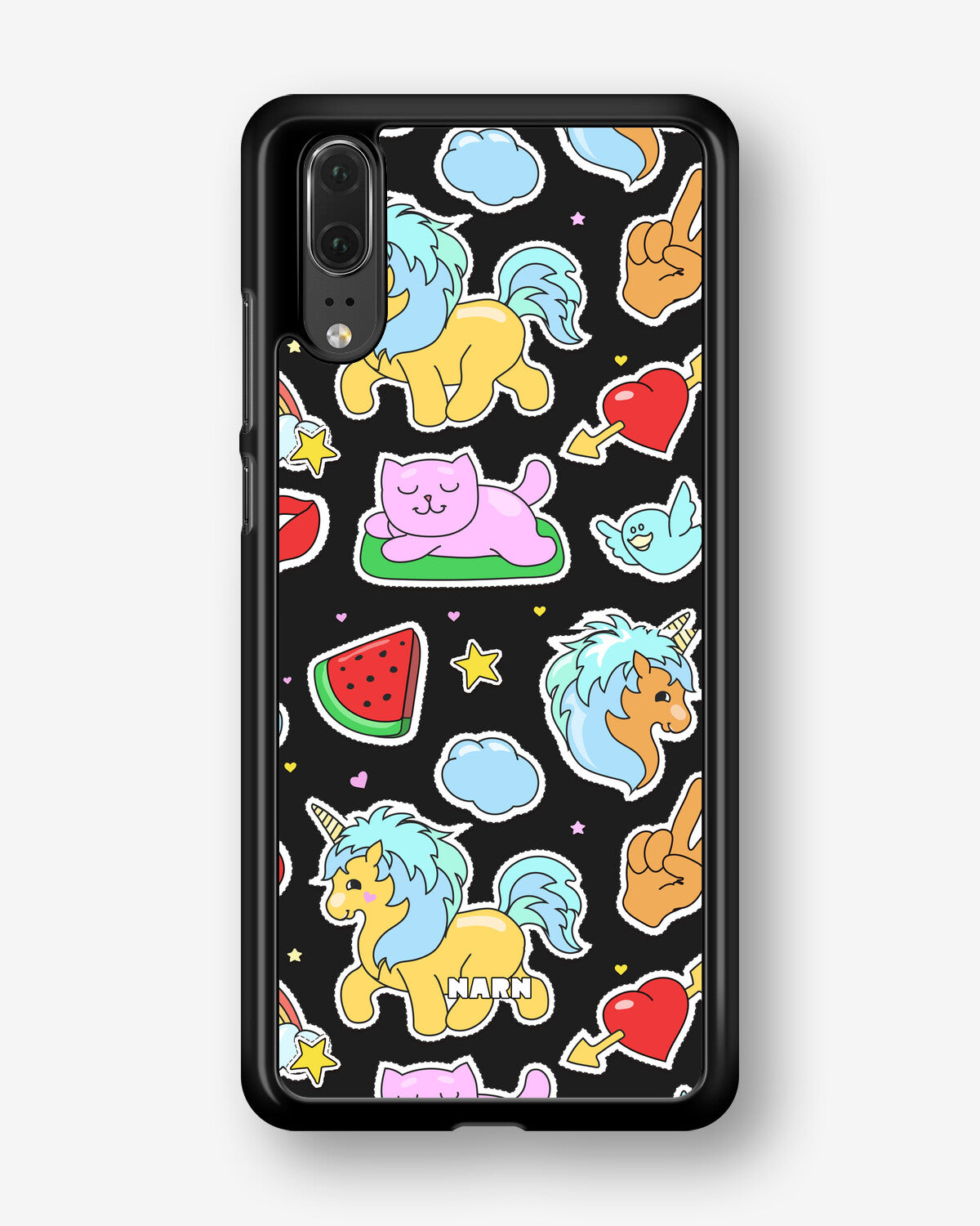 Huawei P20 Hard Case – Cute Stickers - View 1
