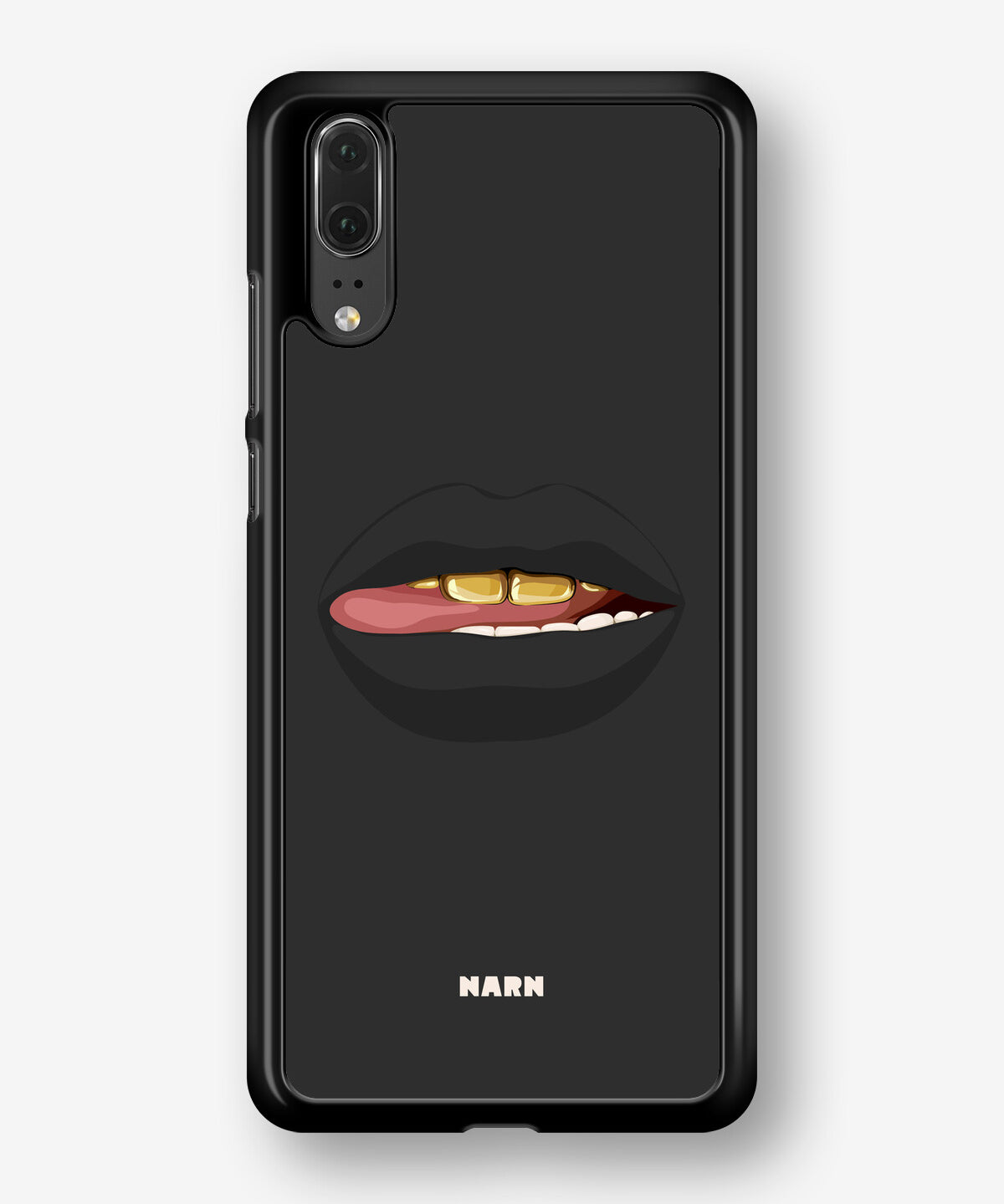 Huawei P20 Hard Case – Golden Lips - View 1