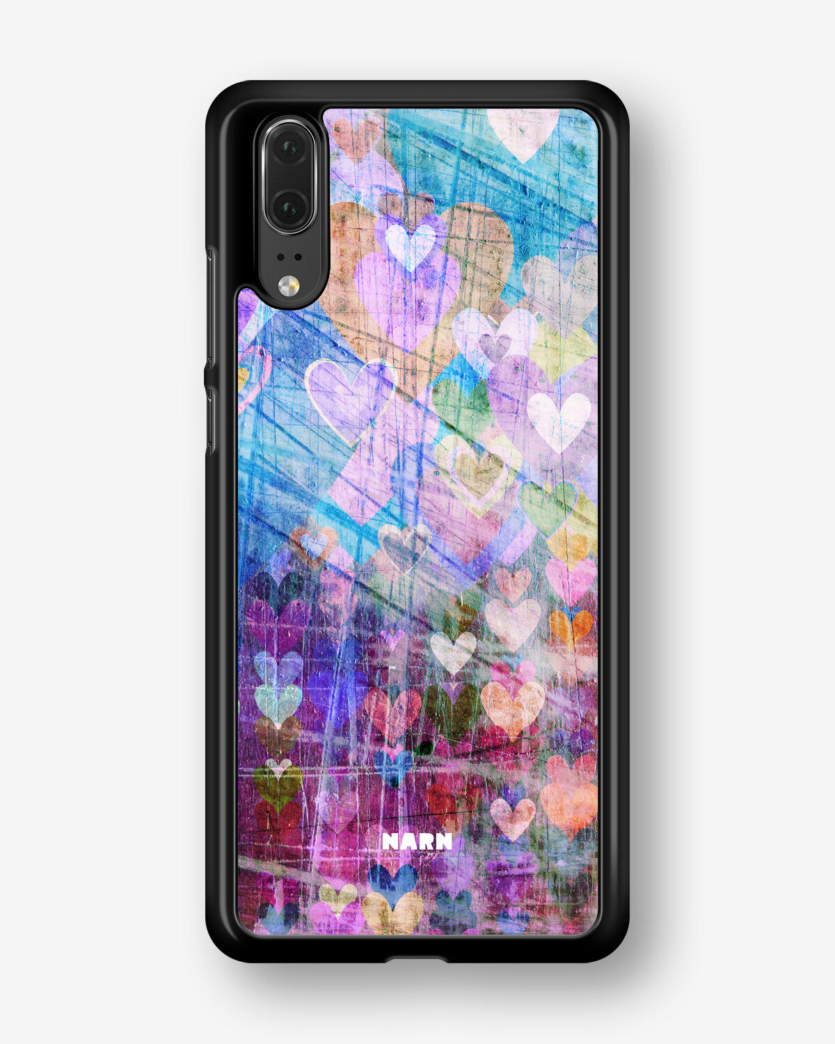 Huawei P20 Hard Case – Purple Hearts - View 1