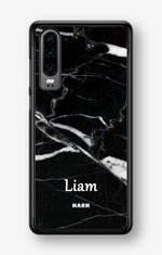 Huawei P30 Hard Case – Custom - Black Marble - View 1