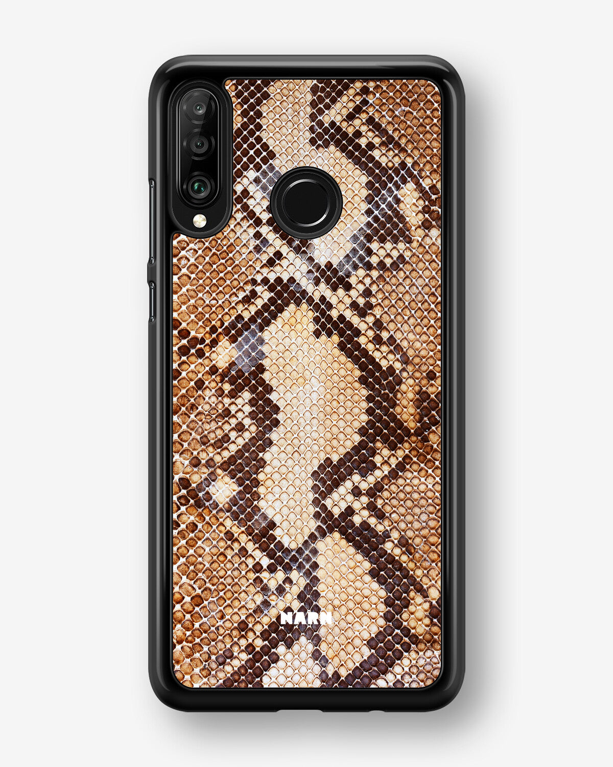 Huawei P30 Lite Hard Case – Brown Snakeskin - View 1