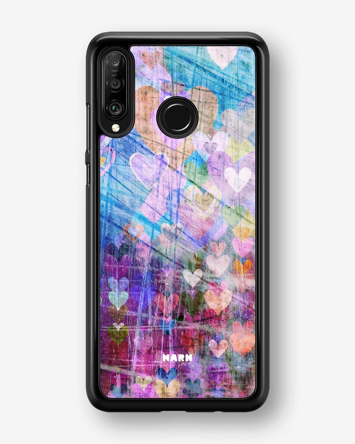 Huawei P30 Lite Hard Case – Purple Hearts - View 1