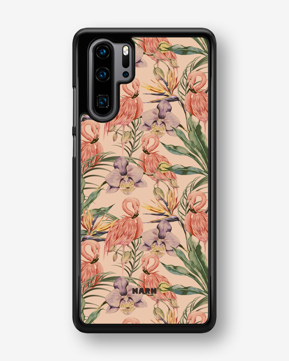 Huawei P30 Pro Hard Case – Flamingos & Flowers - View 1