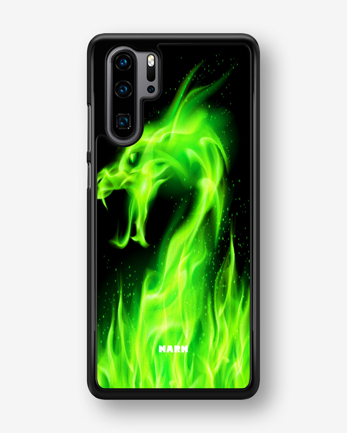 Huawei P30 Pro Hard Case – Green Flames Dragon - View 1