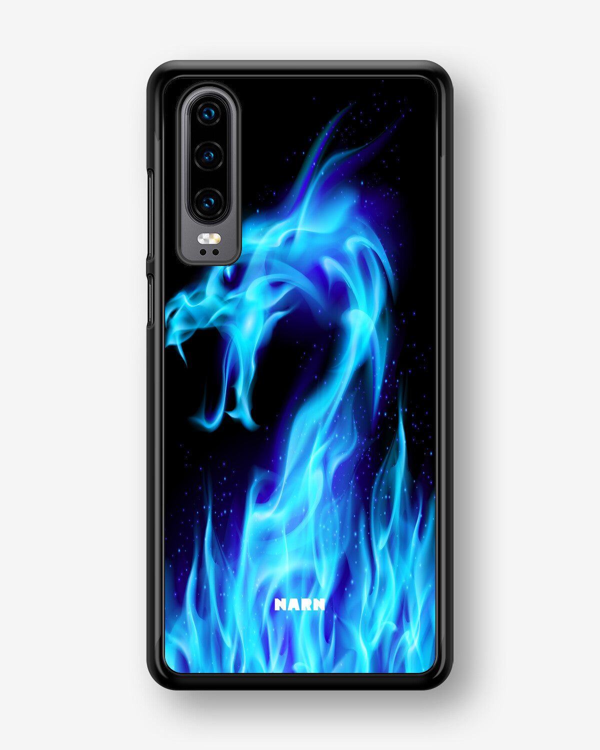 Huawei P30 Hard Case – Blue Flames Dragon - View 1