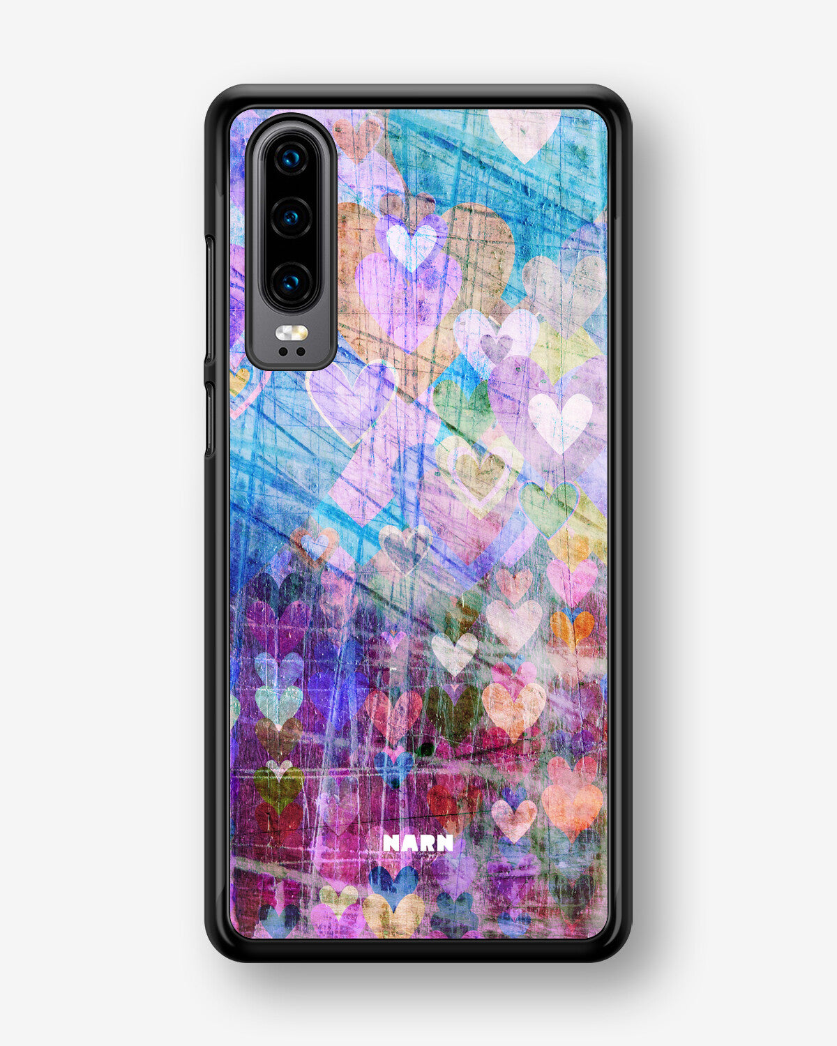 Huawei P30 Hard Case – Purple Hearts - View 1