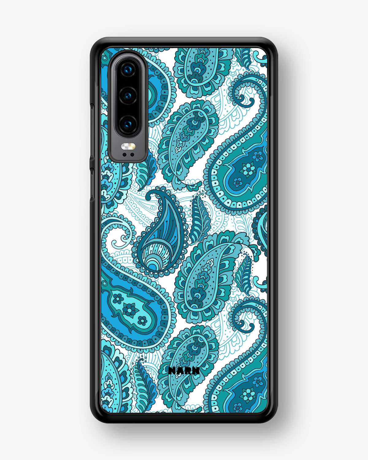 Huawei P30 Hard Case – Turquoise Paisley - View 1
