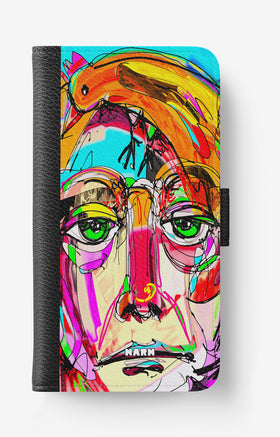 Huawei Y6 2019 Wallet Case - Abstract Portrait - View 1