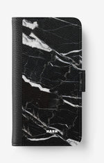 Huawei Y6 2019 Wallet Case - Black Marble - View 1