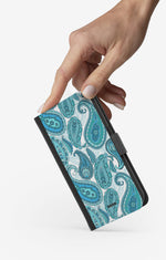 Huawei Y6 2019 Wallet Case - Turquoise Paisley - View 2