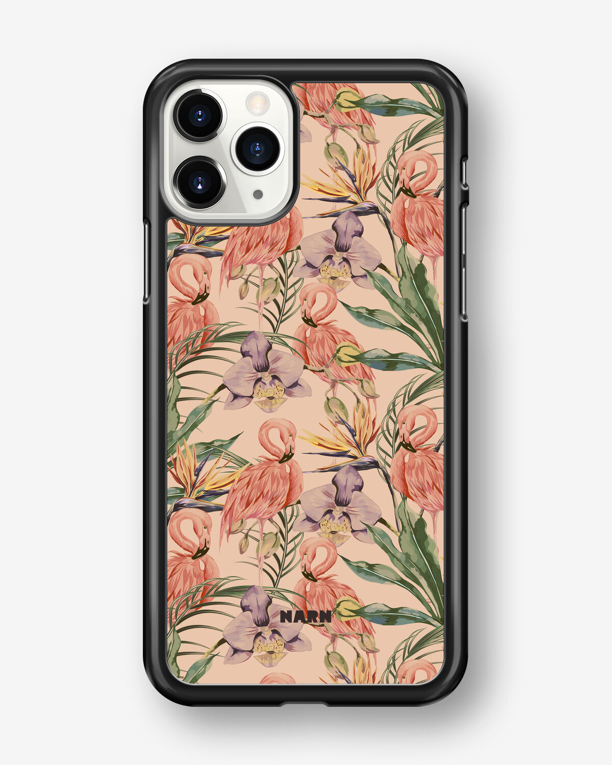 iPhone 11 Pro MAX Hard Case – Flamingos & Flowers - View 1