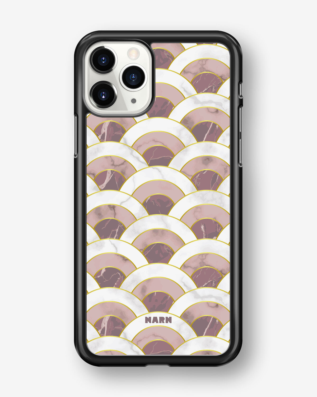 iPhone 11 Pro MAX Hard Case – Pink Marble Waves - View 1