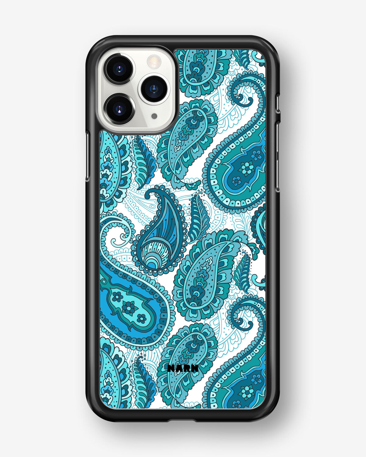 iPhone 11 Pro MAX Hard Case – Turquoise Paisley - View 1