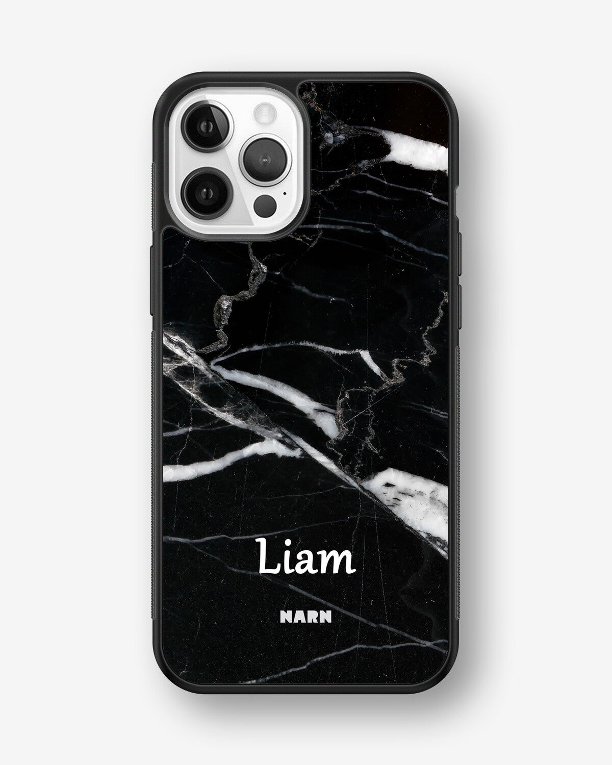 iPhone 12 / iPhone 12 Pro Hard Case – Custom - Black Marble - View 1