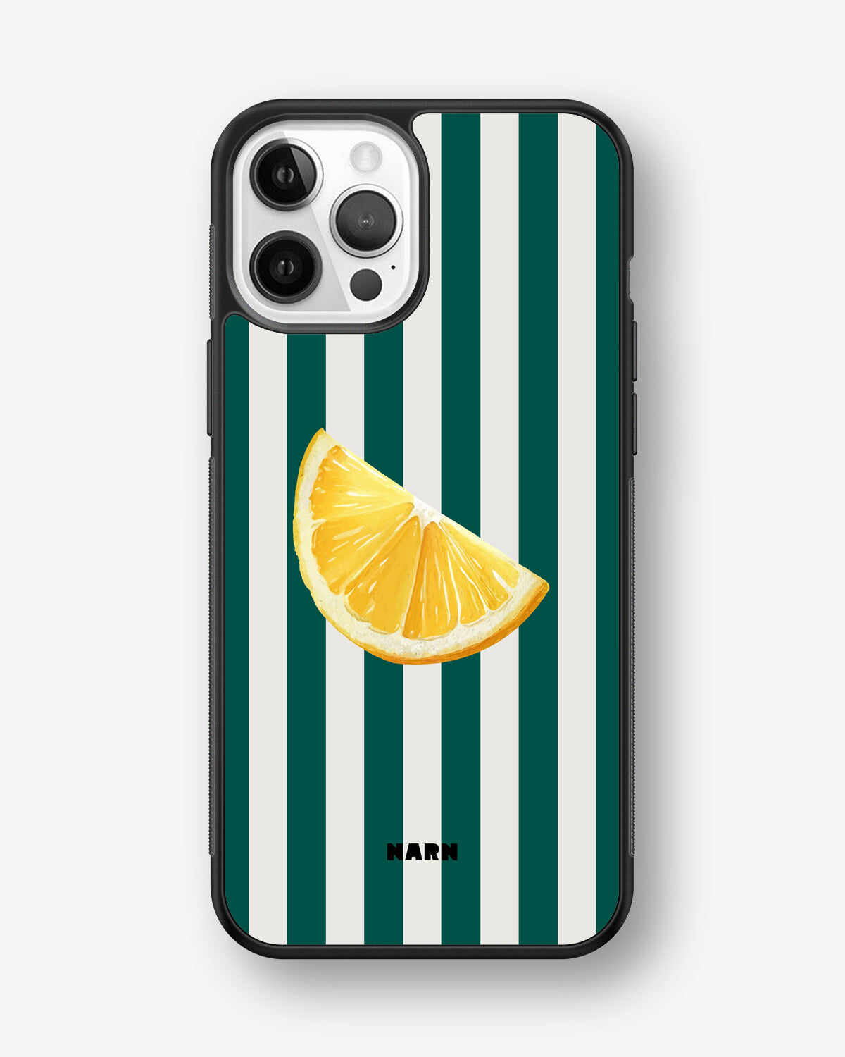 iPhone 12 / iPhone 12 Pro Hard Case – Lemon Stripes - View 1