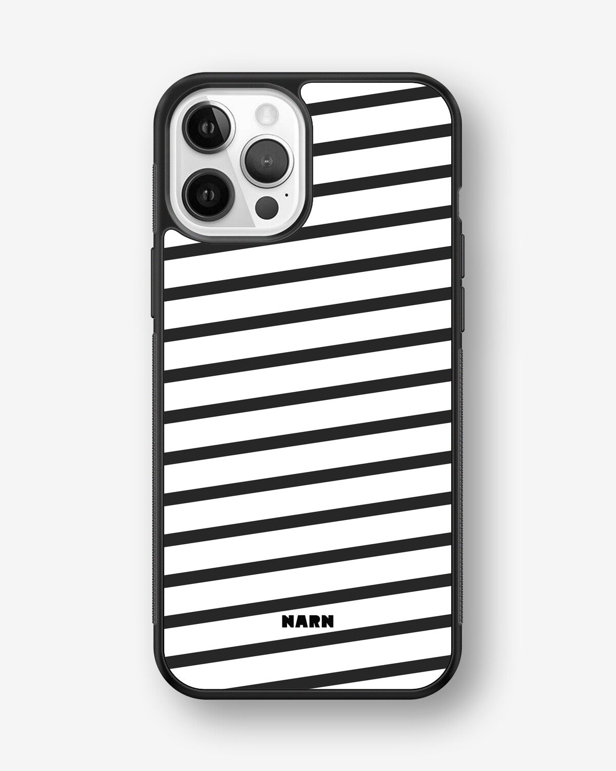iPhone 12 / iPhone 12 Pro Hard Case – Black Stripes - View 1