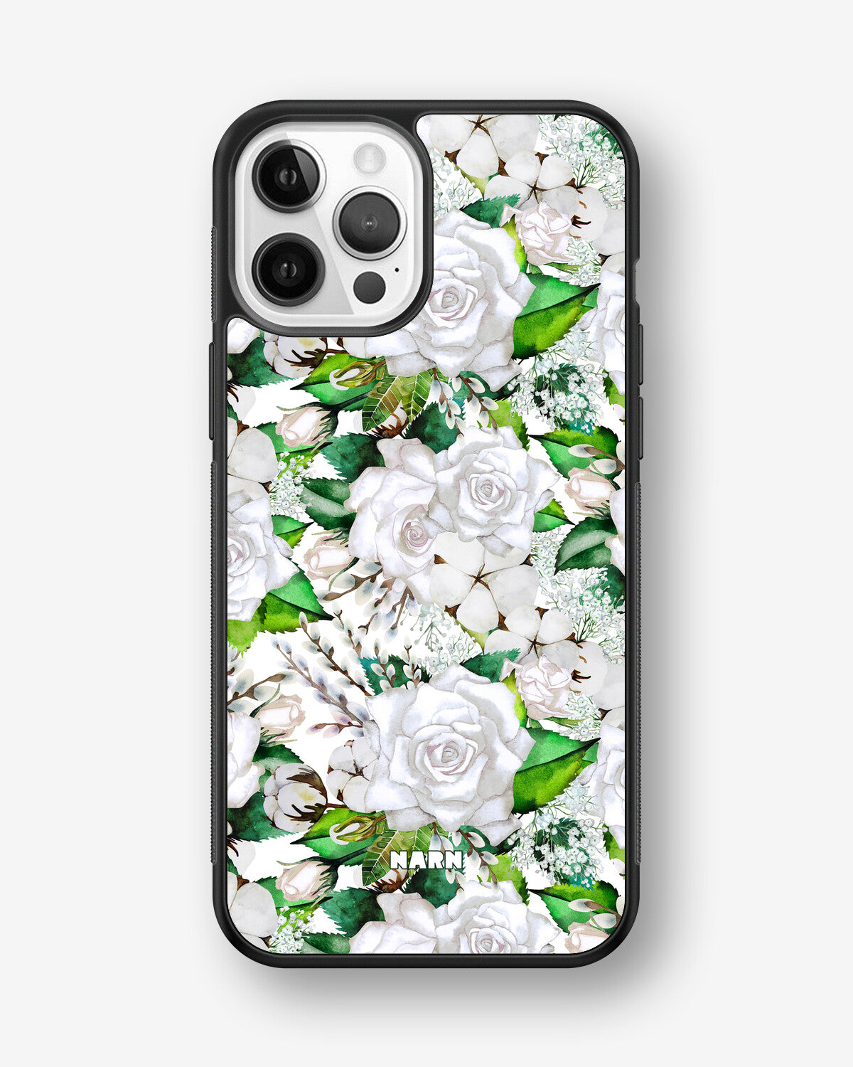 iPhone 12 / iPhone 12 Pro Hard Case – White Bloom - View 1