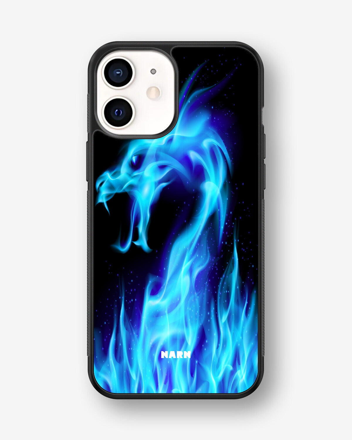 iPhone 12 Mini Hard Case – Blue Flames Dragon - View 1