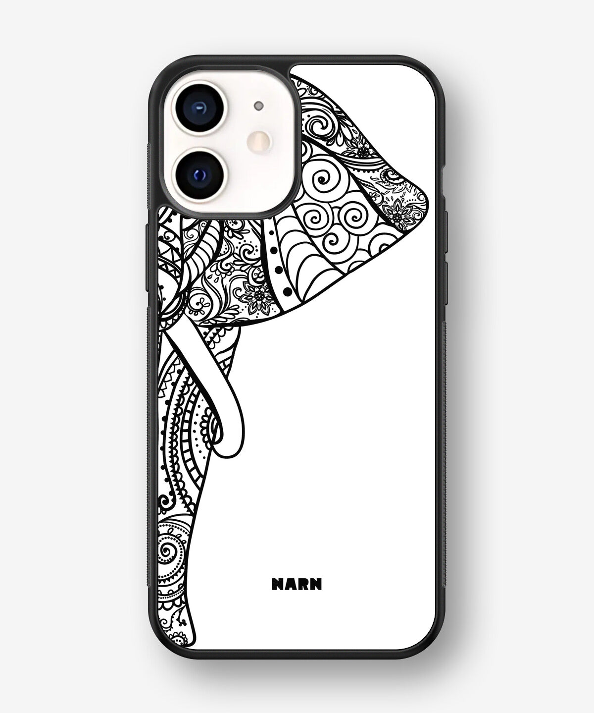 iPhone 12 Mini Hard Case – Mandala Elephant - View 1
