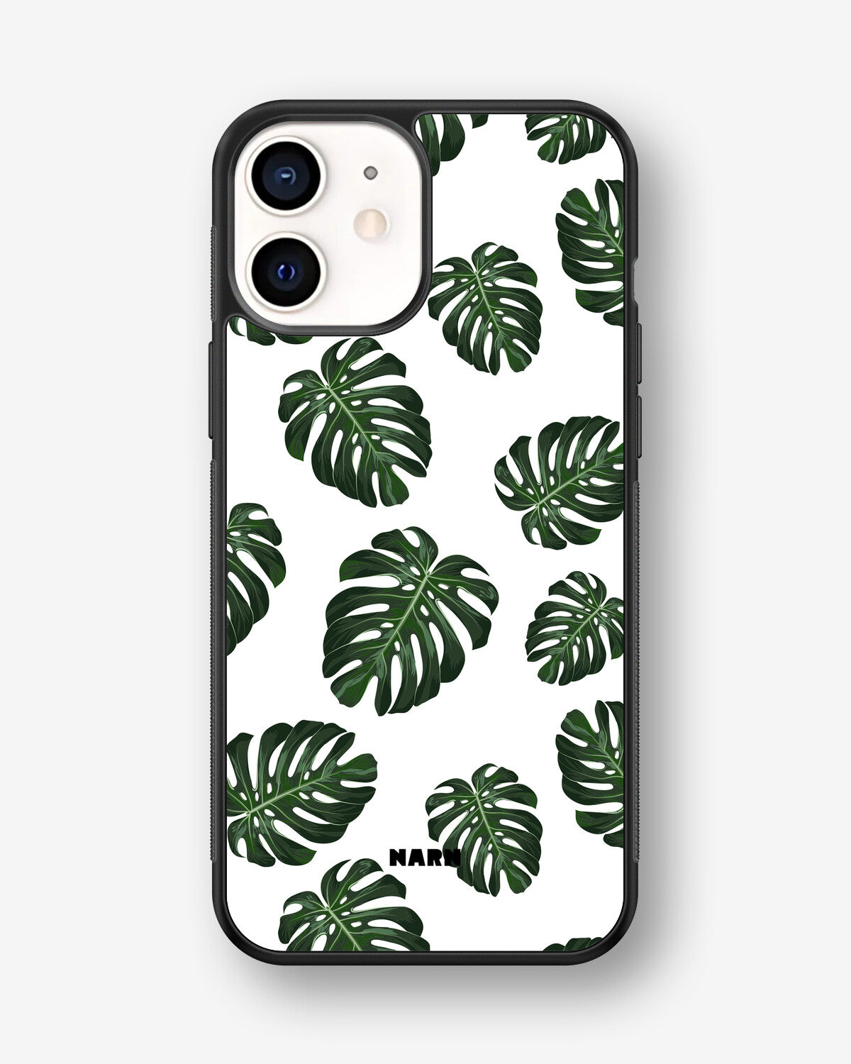 iPhone 12 Mini Hard Case – Monstera Pattern - View 1