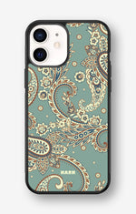 iPhone 12 Mini Hard Case – Paisley Green - View 1