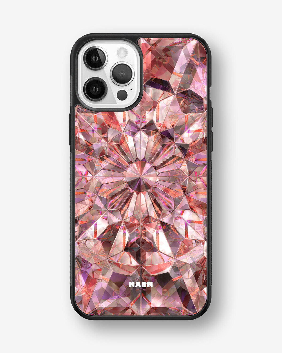 iPhone 12 Pro Max Hard Case – Pink Crystals - View 1