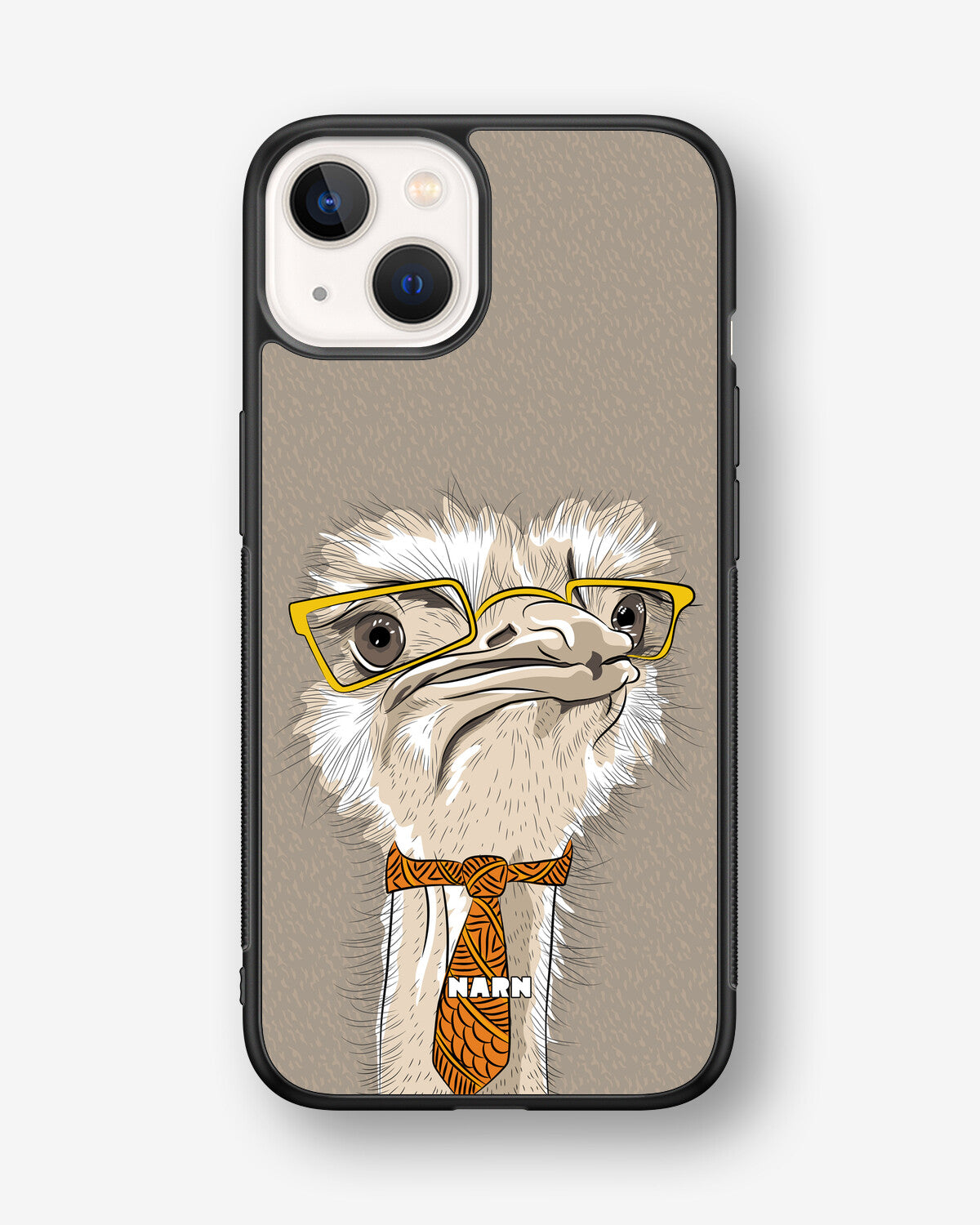 iPhone 13 Mini Hard Case – Hipster Ostrich - View 1