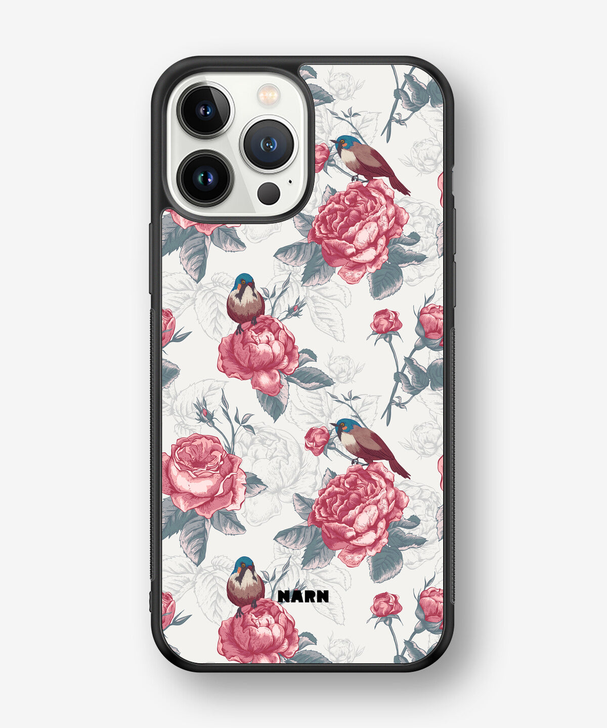 iPhone 13 Pro Max Hard Case – Birds Among Roses - View 1