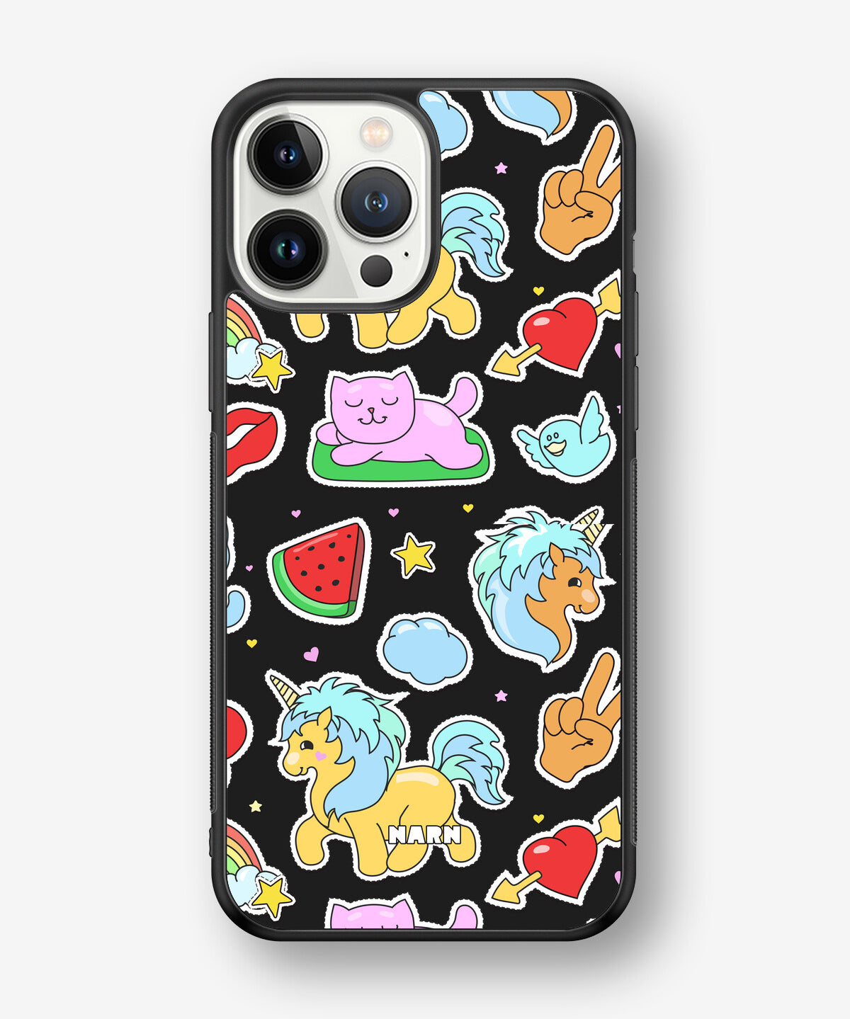 iPhone 13 Pro Max Hard Case – Cute Stickers - View 1