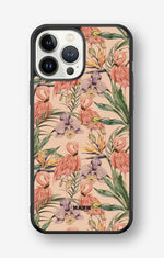 iPhone 13 Pro Max Hard Case – Flamingos & Flowers - View 1