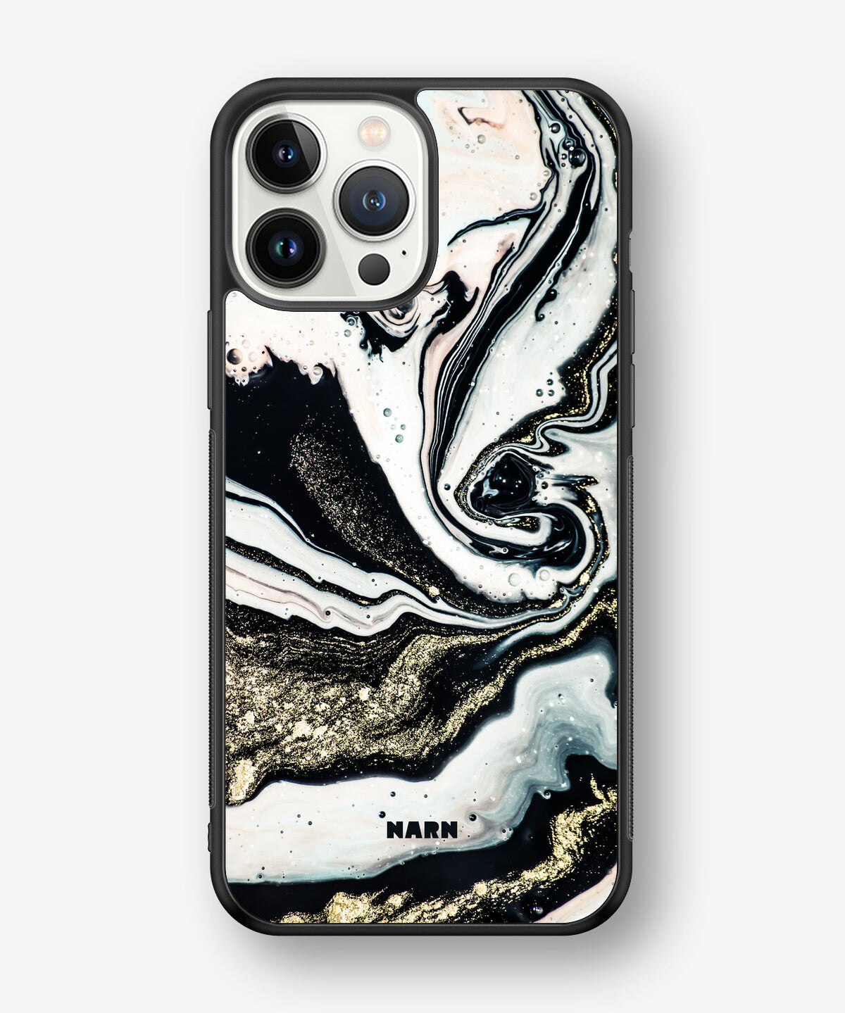 iPhone 13 Pro Max Hard Case – Golden Swirl - View 1