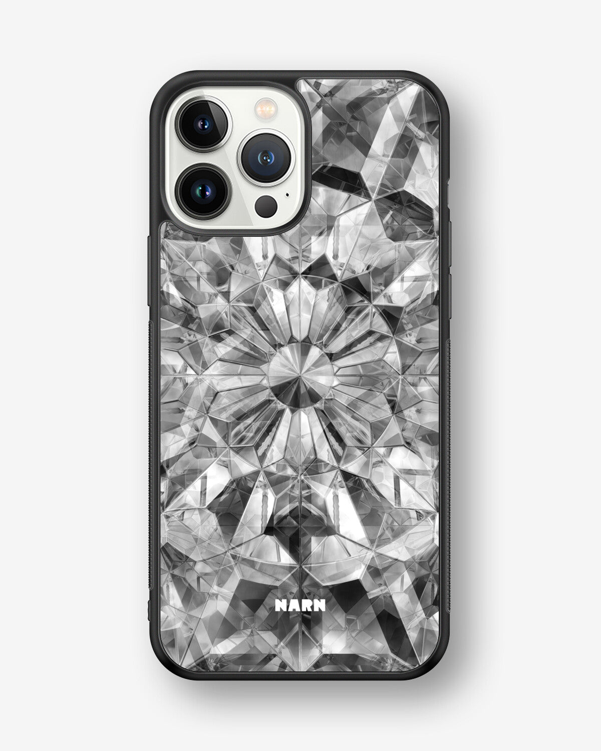 iPhone 13 Pro Max Hard Case – Grey Crystals - View 1