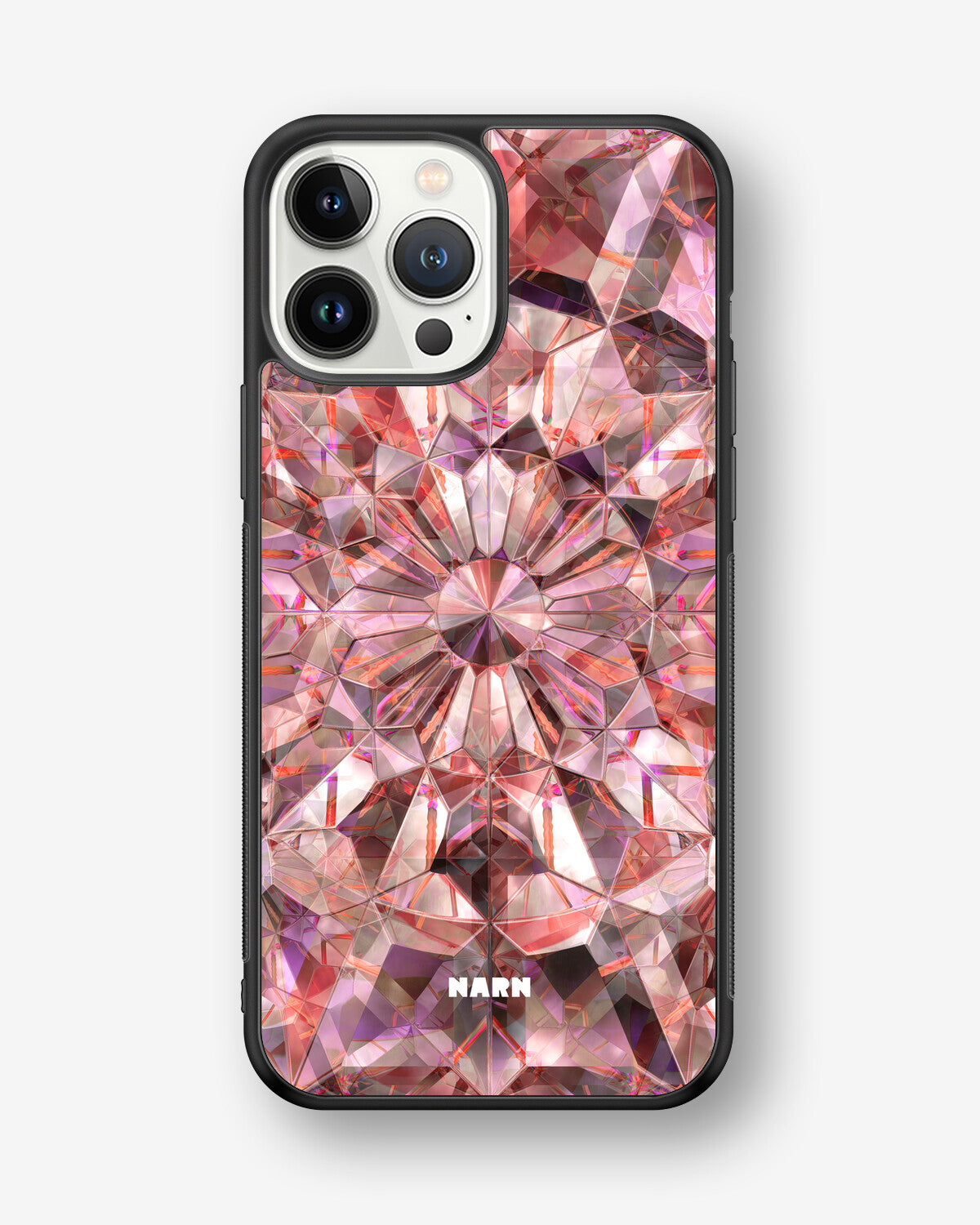 iPhone 13 Pro Max Hard Case – Pink Crystals - View 1