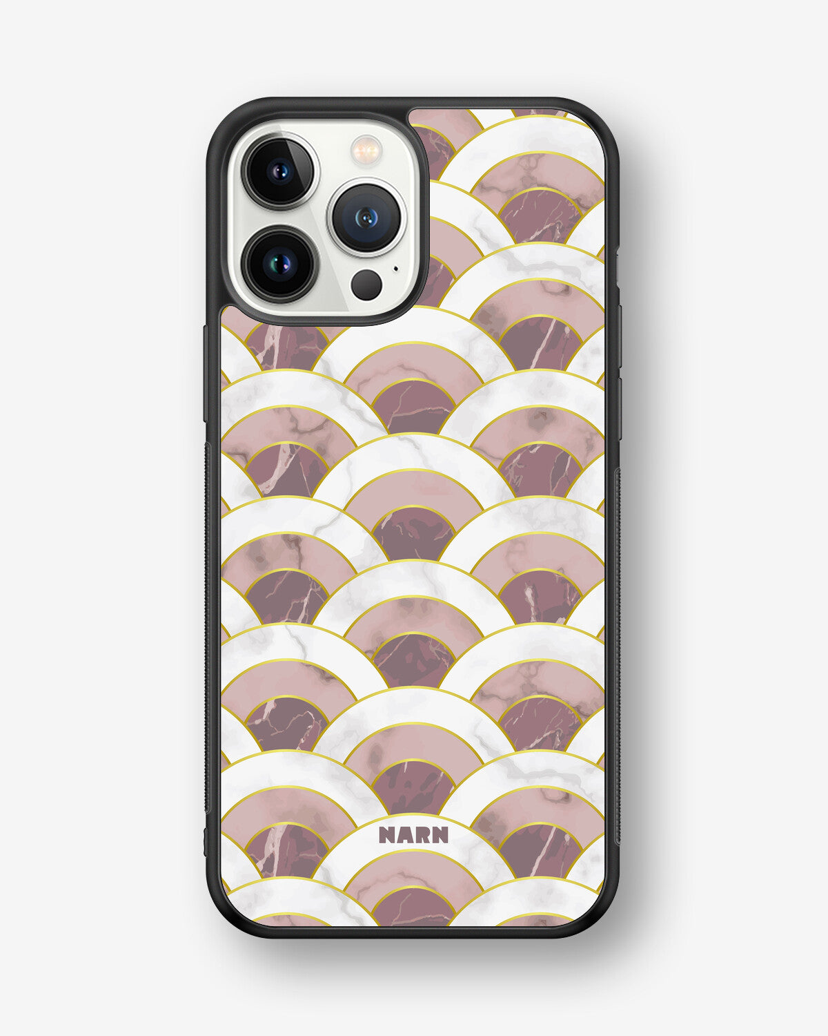 iPhone 13 Pro Max Hard Case – Pink Marble Waves - View 1