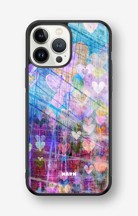 iPhone 13 Pro Max Hard Case – Purple Hearts - View 1