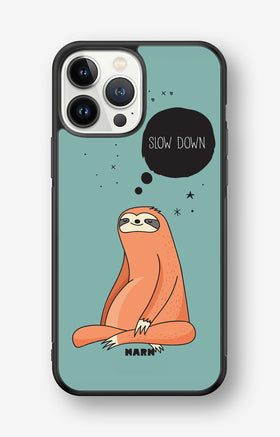 iPhone 13 Pro Max Hard Case – Slow Down Sloth - View 1