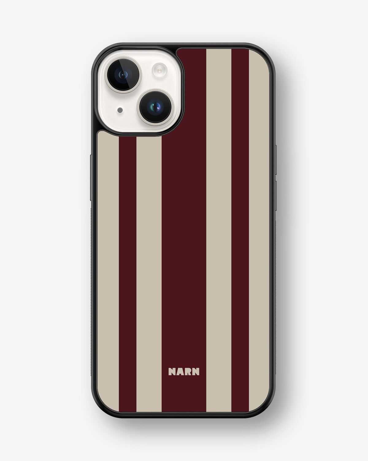 iPhone 14 Plus Hard Case – Bordeaux Stripe - View 1