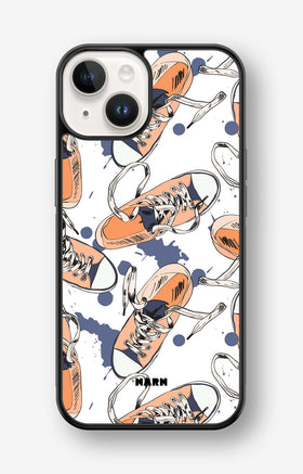 iPhone 14 Plus Hard Case – Apricot Sneakers - View 1