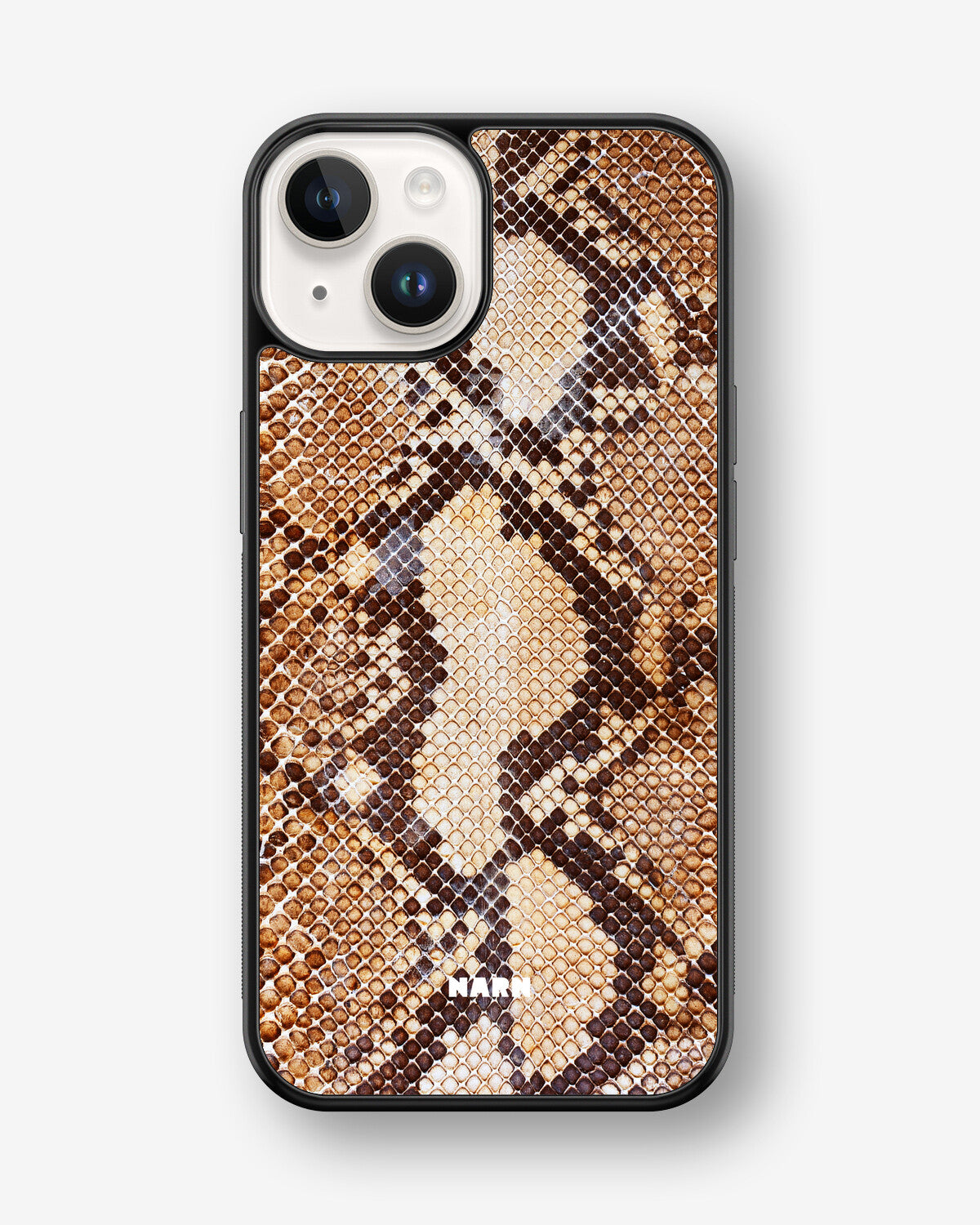 iPhone 14 Plus Hard Case – Brown Snakeskin - View 1