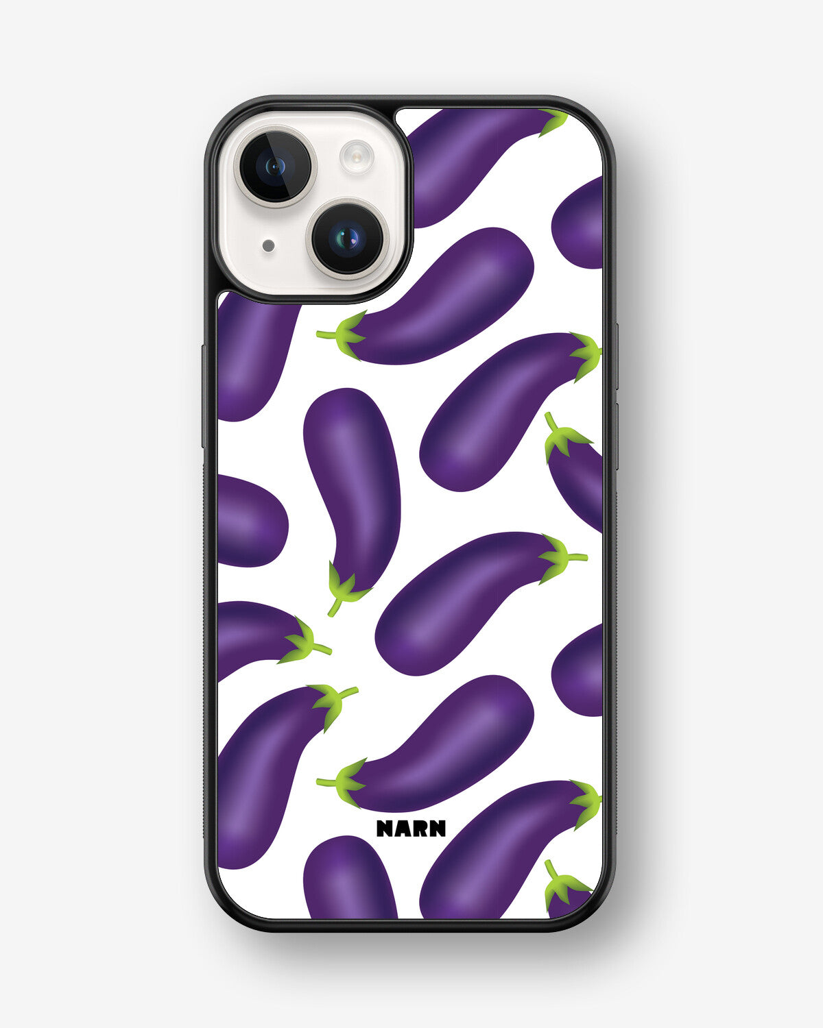 iPhone 14 Plus Hard Case – Eggplant Pattern - View 1