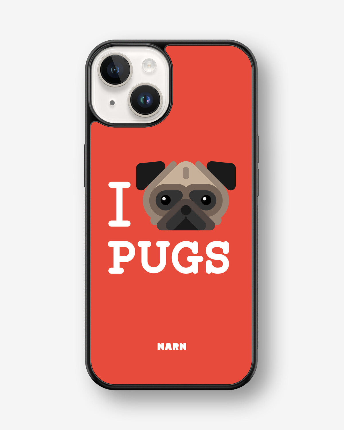 iPhone 14 Plus Hard Case – I Love Pugs - View 1