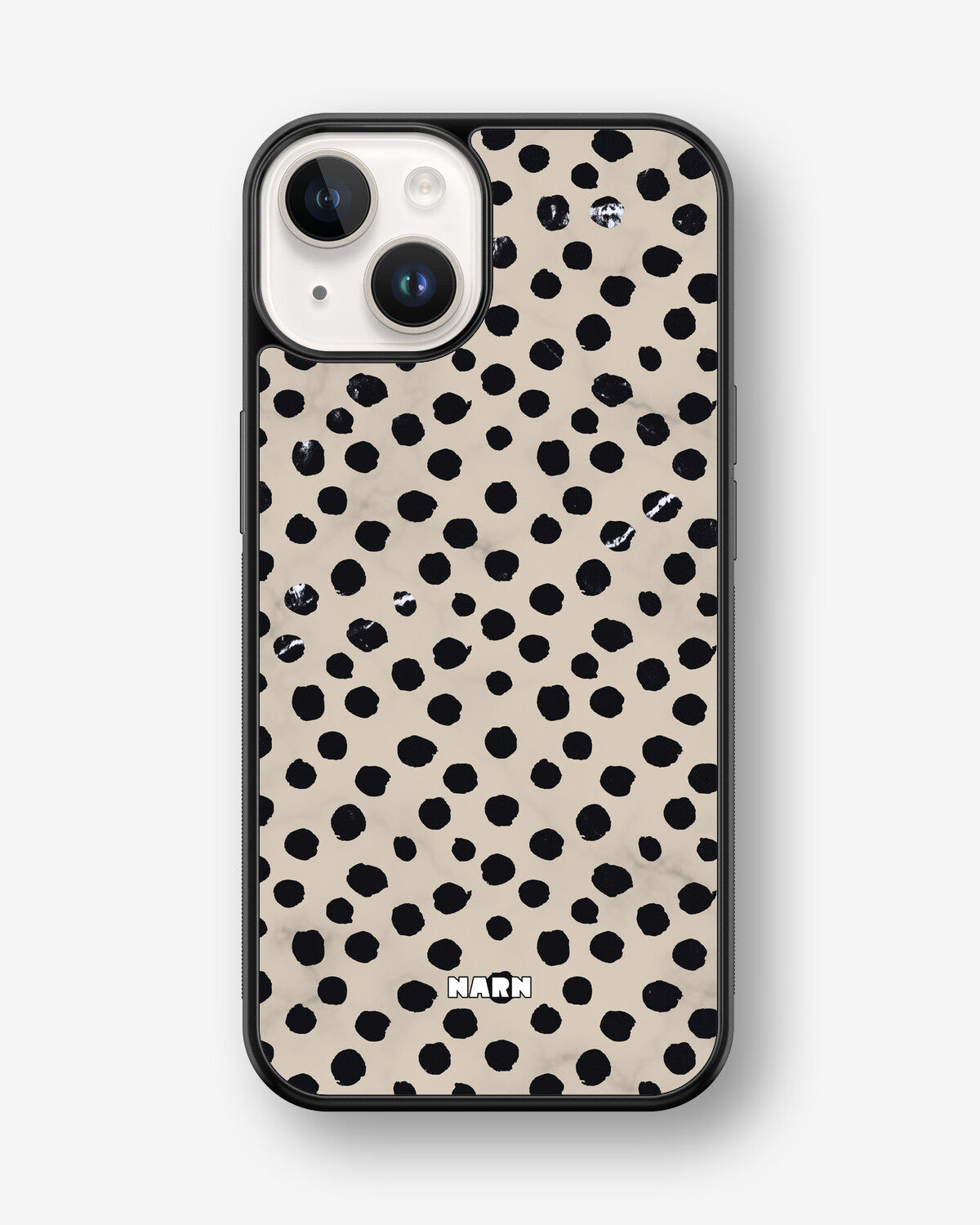 iPhone 14 Plus Hard Case – Marble Dots - View 1
