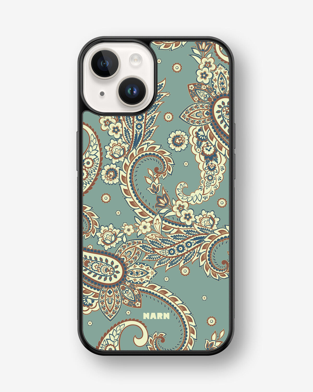 iPhone 14 Plus Hard Case – Paisley Green - View 1