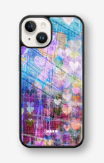 iPhone 14 Plus Hard Case – Purple Hearts - View 1