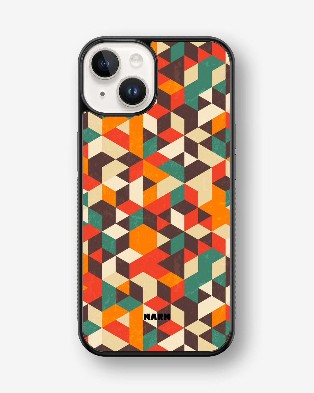 iPhone 14 Plus Hard Case – Retro Geometric - View 1
